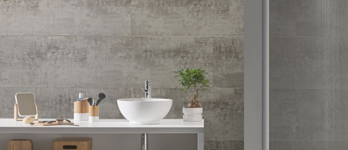 Garderobe vangst Klacht Wandbekleding Element compact beton | Grosfillex